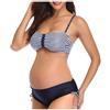 Generico Costume da Bagno Premaman Elegante Brasiliana Taglia Forte Costumi Piscina Donna Incinta Spiaggia Mare Rashguard Fantasia Curvy Leggero Coordinati Bikini Tankini (Dark Blue, L)