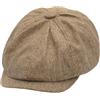 ZLYC Newsboy Berretto da uomo traspirante estivo piatto leggero vintage Ivy Cabbie berretto berretto, Cachi massiccio., Taglia unica