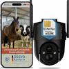 Pet Tec PET.TEC PetTec PetCam Free'n 360 4G LTE Telecamera senza Wi-Fi [tariffa LTE a pagamento], fotocamera esterna a batteria per stalla, cavallo, pascolo e campeggio, orientabile a 360°, visione notturna