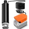 TPDL Pompa per acqua e olio a batteria per DeWalt 18V 20V, batteria al litio, 120W, 12V, pompa di trasferimento con cavo da 5m, pompa aspirante portatile per olio, pistola per olio, pompa sommersa per