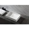 Bernstein Lavabo da appoggio AQUA di colata minerale (Pure Acrylic) - 48x32x10,5cm - bianco opaco o lucido, Colore:Bianco (lucido)