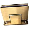SBTRKT 2 PCS Spazzolato Color Oro Doccia Morsetto for Porta in Vetro Morsetto for Porta in Vetro Cerniera Doppia 90 Gradi Hardware in Vetro (Color : 90 Degree x2)