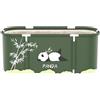 YOPOTIKA Vasca da bagno pieghevole per adulti, vasca da bagno mobile isolata a 6 strati, 115 x 50 cm, con cuscino per seduta, tubo di scarico e borsa da trasporto, vasca da bagno pieghevole riutilizzabile per