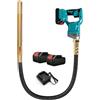 TECKZOON Vibratore per Calcestruzzo a Batteria, Vibratore da Costruzione Elettrico con Asta 1,2 m, Diametro 35mm, Vibratore per Cemento Portatile 2 Batterie da 21V e Caricabatterie per Strade, Tunnel, Ponti