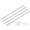 QUARKZMAN 4pz Girevoli Mensola Staffe Metallo Nascosto Mensola Supporto Staffe 8 X 200MM Invisibile Mensola Staffe con Viti per Girevoli Legno Mensole
