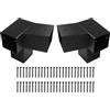 Lapiglo Set di staffe per pergola per tetto inclinato resistente, pali da 10 x 10 cm, montaggio a parete per gazebo con viti, supporto angolare a 3 vie per portico esterno (sinistra 15°+destra 15°)