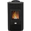 STUFE A PELLET ITALIA Siberia Idro 15 KW WiFi - Stufa a Pellet Idro WiFi Calore per Ambienti e Acqua Calda Efficienza 90% Scalda 90m² Autonomia 20H Programmabile 5 Potenze Garanzia 24 Mesi Nero