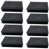 MroMax 100 x 100 mm in plastica per tubi quadrati tappi per corrimano, scale, Newel Guardrail tubo, nero, 8 pezzi