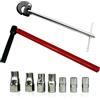 Halorin Set di chiavi a dado per rubinetto, 8-17 mm, chiave per rubinetto regolabile, chiave per rubinetto con 7 manicotti, strumento per rubinetto del lavandino per bagno, WC