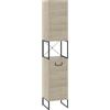 Vicco Mobiletto da bagno Vionna, Quercia/nero, 36 x 185 cm