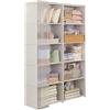 Generic Armadio Guardaroba con Tende, Scaffalatura Modulare, Design Antipolvere, Bianco, 40x28x125cm, Organizer per Camera da Letto