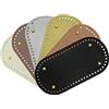 Joskeijky Set di 6 fondi per borsa in pelle PU fondo a portafoglio ovale per fondo borsa all'uncinetto fondo borsa a gancio (25 x 12 cm, 6 colori)