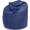 Ecopuf - Pouf Poltrona Sacco Sfoderabile - Puffo Per Sedersi in Morbida Microfibra - Poltrona Relax Seduta Comoda - Imbottitura in Palline di Polistirolo - Misura XL 85x135 Cm