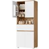 EUGAD Mobile Colonna Bagno da Terra con Ripiani Regolabili, 70x40x176 cm