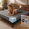 Arensberger Luisa - Materasso pieghevole, 140 x 200 cm, 3 scomparti, 15 cm, in memory foam gel, materasso pieghevole come materasso da pavimento, poltrona e letto per ospiti, certificato OekoTex