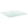 Qnhdfrt Piano Tavolo Quadrato in Vetro Temperato 80x80cm Marmo Bianco