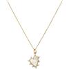 SINGULARU Collana da donna Shell Heart Placcato Oro