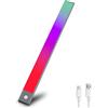 REYLAX 40CM Barre LED con Sensore Movimento RGBW Dinamici Luce LED Sottopensile Senza Fili Ricaricabile Luce Bianca Dimmerabile Decorazioni per la Casa Camera da Letto Sala Giochi