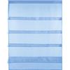 Bestlivings Tenda da bistrò trasparente effetto tenda con passanti per asta in voile, semplice e moderna, disponibile in molti (100 x 110 cm/blu - blu medio)
