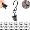 Your Day Mate Morsetti per Tenda con Ganci a S, 30 pezzi, in Nero, clip flessibile multiuso per tende con gancio scorrevole, Occhielli clip per tende, s-anelli, clip per tende ad anelli, anelli tende, ganci clip