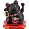 Mimdixy Gatto Che Saluta Carino Cinese Fortunato, Maneki Neko, Gatto Fortuna Benvenuto Per La Casa Display, Auto Decorazione Con Braccio Che Saluta Per Decorare La Scrivania, L'auto E L'apertura (Schwarz)