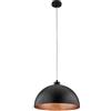 Belight Sospensione Industrial 1 Luce Marcus In Ferro Laccato Nero E Rame Diam 35