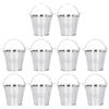 Mimdixy 10 Set Mini Secchio in Metallo, 1.6x2.2x2.4in Secchi in Metallo Con Manico, Cestini Forniture, Vaso Fiori per Bomboniere Caramelle Candele Votive Bigiotteria Piccole Piante Artigianato Centrotavola