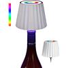 Generic Lampada per bottiglie wireless ricaricabile RGB e 3 colori comuni che cambiano - Luci da tavolo a LED con regolazione continua per bottiglie di vino/whisky, decorazione fai da te, bar, casa, feste