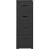 IKAYAA Classificatore schedario in Metallo Schedario da Ufficio Armadio da Ufficio Armadietto per Archivio Schedario Portadocumenti con 4 cassetti in Acciaio-Antracite-46 x 62 x 133 cm