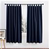 PONY DANCE Tende Oscuranti Termiche Isolanti Corte per Interni | per Camera da Letto, per Finestre Piccole, Blackout, per Cucina, con Passanti, Privacy, 2 Pezzi L 140 x A 160 CM, Blu Scuro