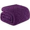 Whale Flotilla Coperta Plaid in Pile di Microfibra, Coperta Morbida, Calda e Soffice per Letto Singolo e Matrimoniale, Copridivano Leggera per Ogni Stagione, 220 x 240 cm, viola scuro