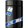 POSH Barattolo ermetico da 1 l, nero, in PET per uso alimentare, con coperchio a vite, contenitori in plastica opaca con coperchio, per caffè, tè, erbe, barattoli in plastica rotondi impilabili