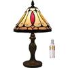 Kinbolas Lampada Da Tavolo Da 8 Pollici In Stile Tiffany Plamshades In Vetro Piccola Lampada Da Comodino Lettura Antica Scrivania Light Soggiorno Camera Da Letto Ufficio Vintage Art Dec