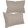 npluseins federe in tinta unita in confezione da 2 e dal design discreto 1154.1498, 40 x 60 cm, beige