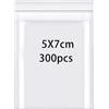 Rshuhx 300 pcs Sacchetti Plastica 5 X 7cm Richiudibili Addensare 160μm Piccoli Chiusura asacchetti Trasparente Chiusura con Cerniera a Pressione Adatto per la Classificazione di Piccoli articoli