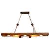 DJOAIUYF Lampada a sospensione in legno retrò rustico vintage design industriale a sospensione lampada a sospensione soffitto lampada in legno travi soggiorno camera lampada 220V E27 5 luci