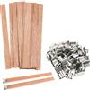 QinyOulhause 100 stoppine in legno con 100 supporti in ferro, 13 x 130 mm