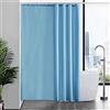 Furlinic Tende Doccia Anti-Muffa Tessuto in Poliestere, Grande Tende Doccia Impermeabile &Lavabile,Tenda Vasca da Bagno con 12 Ganci Tenda doccia Azzurro-180x210cm.