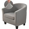 WJHDWYD Copripoltrona Convertibile a 1 Posto Copripoltrona Chesterfield Elasticizzato 2 Pezzi Tinta Unita Morbido Tessuto Antiscivolo con Coprisedile(Gris Clair)