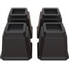 Lutown-Teen Rialzo per Letto, Mobili, Sollevamento 10 cm, 4 Pezzi, Nero
