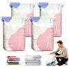 Knupis Sacchetti sottovuoto grandi 3D senza pompa di compressione arrotolabili con rapida in 3 secondi, pressa e chiusura, riutilizzabili ispessiti(4PC,100x80x30cm)