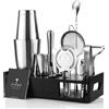 Etens Set di shaker per cocktail, mixer per bevande, accessori da bar, set da barman di mixology da 15 pezzi che include shaker Boston, misurino giapponese, filtro, apribottiglie, cucchiaio da cocktail