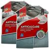 FEI FAN 2x Panno Microfibra ANTICALCARE e Nylon, Doppia Azione. Rimuove Il Calcare Senza Graffiare, Assorbe e Lucida. Formato 25x25cm