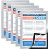 VAIIGO Cornice Magnetica A4 Autoadesiva 5 Pezzi,Porta Poster Informativo,Argento
