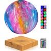 VGAzer Lampada a forma di luna levitante. Lampada notturna galleggiante e rotante in aria, per ufficio, casa, decorazione, regali, Natale (superficie galattica in 16 colori)