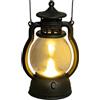 Fmzrbnih Lampada A Lanterna A Olio LED - Luce Da Campeggio Ricaricabile, Emergenza All'aperto Fonte | Design Di Trasporto Maniglia In Metallo Rustico Senza Fiamma, Apparecchio Di Illuminazione A Batteria S