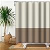 SDOTPMT 122x183cm Tenda da Doccia Pallido Giallo Marrone - Tema Semplice, Classico, Tradizionale per Bagno e Vasca - Tessuto Poliestere Impermeabile con Ganci