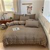 Generico Set Copripiumino Matrimoniale Reticolo Biancheria da Letto 3 Pezzi Retro 1 Copripiumino 200x200 cm e 2 Federe 50x75 cm Microfibra Traspirante con CernieraY249