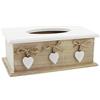 FRANK FLECHTWAREN Scatola di legno Cuore bianco