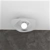 Top Light Plafoniera Moderna Warped Metallo Bianco 1 Luce E27 D.50Cm